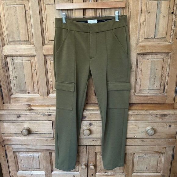 The Essential Slim by Anthropologie 4 Olive Green Cargo Pants Slacks - Picture 1 of 11
